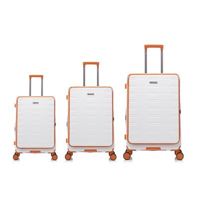 Fuhao OEM Expandable Suitcase PC TSA Luggage 3 Piece Set Lock Spinner Front Open