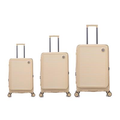 Fuhao OEM Expandable Suitcase PC TSA Luggage 3 Piece Set Lock Spinner Front Open - 副本